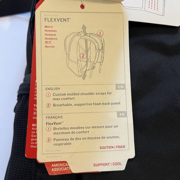 The North Face Black Backpack with Orange Accents - Picture 13 of 15